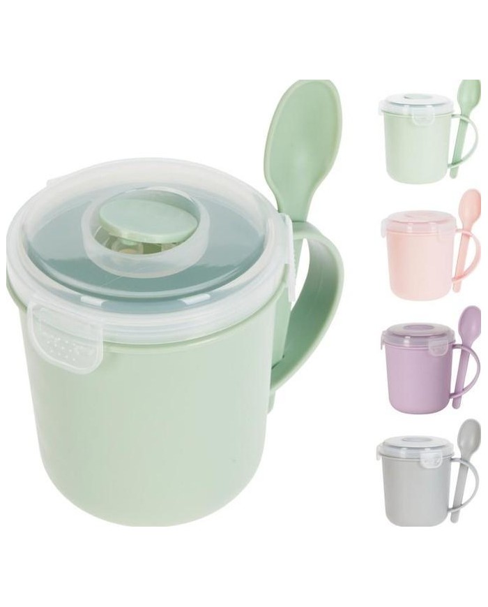 TAZA PARA LLEVAR EH CON TAPA 500ML.