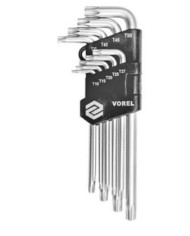 LLAVE TORX T9-T40 VOREL JUEGO 8 PZS.
