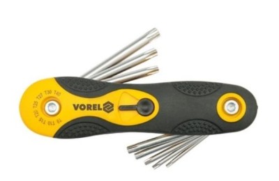 LLAVE TORX T9-T40 VOREL JUEGO 8 PZS.