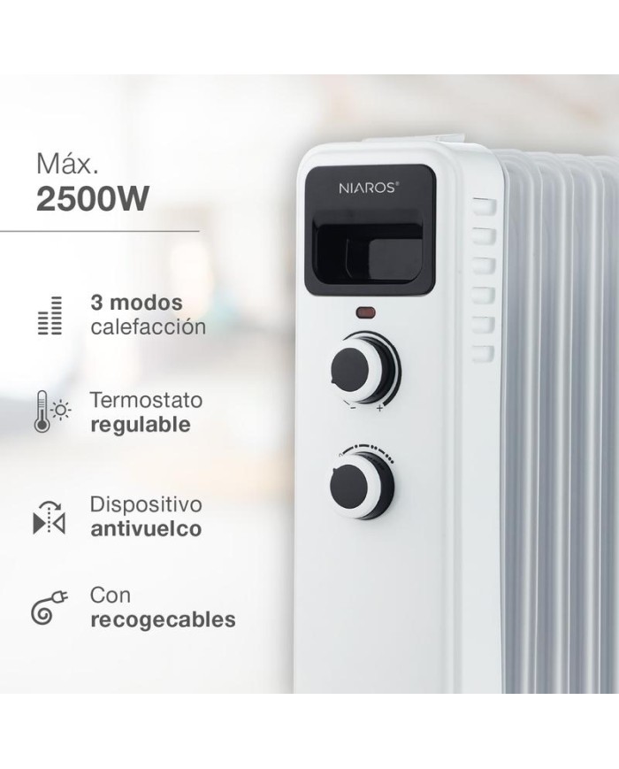 RADIADOR DE ACEITE 11 ELEMENTOS 2000W GSC.