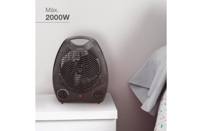 CALEFACTOR ELECTRICO VERTICAL NEGRO 2000W.
