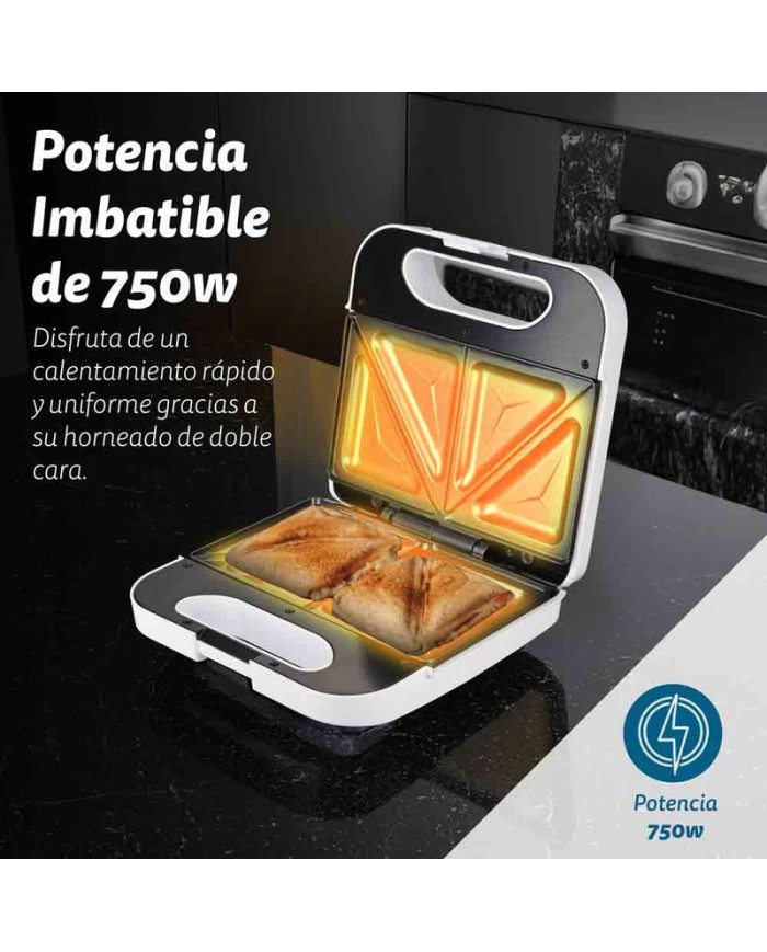 SANDWICHERA CUADRADA DOBLE 750W. GRUNKEL