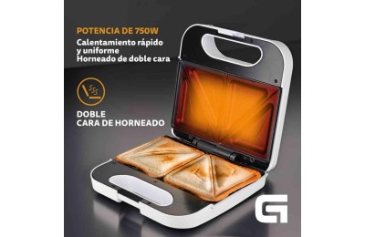 SANDWICHERA CUADRADA DOBLE 750W. GRUNKEL