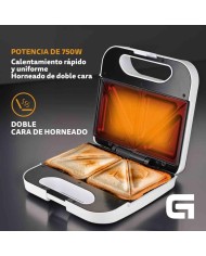 SANDWICHERA CUADRADA DOBLE 750W. GRUNKEL