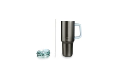 VASO TERMO IBILI CON ASA Y PAJITA 900 ML.