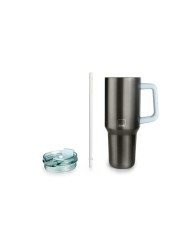VASO TERMO IBILI CON ASA Y PAJITA 900 ML.