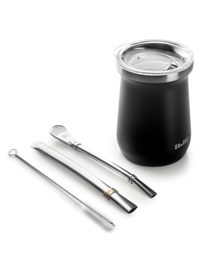 SET PARA MATE TERMO INOX IBILI 250ML.