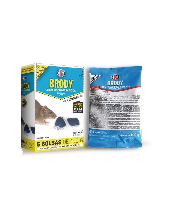 RATICIDA BRODY CEBO FRESCO 100 GRS.