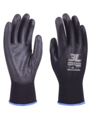 GUANTES POLIURETANO NEGRO T-10 HAYDENT 12UDS.
