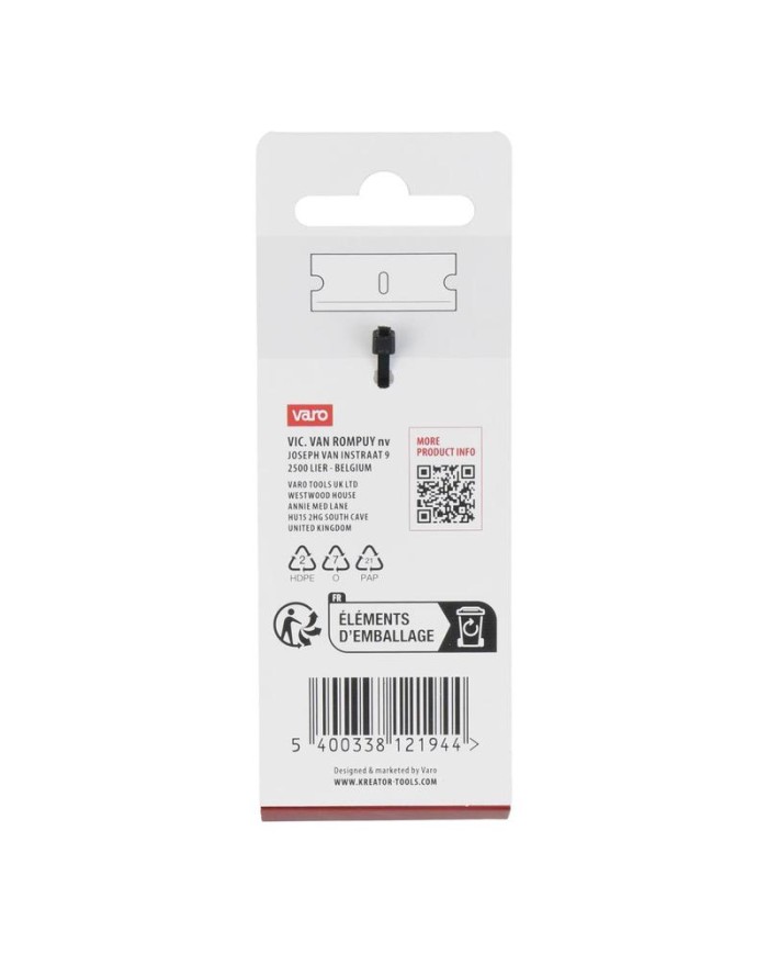 CUCHILLA KREATOR RASCAVIDRIOS METALICO  KRT000404