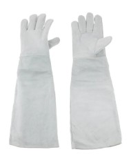 GUANTES PIEL GRIS LARGO T-10