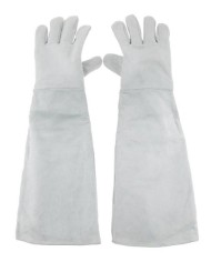 GUANTES PIEL GRIS LARGO T- 9