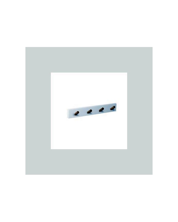 PERCHA BLANCA NESU 4 POMOS INCLINADOS NATURAL
