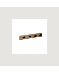 PERCHA NATURAL NESU 4 POMOS INCLINADOS NEGROS