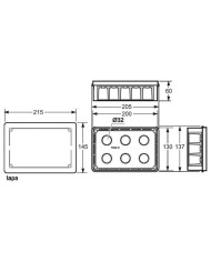 CAJA EMPALME EMPOTRAR 150X215X70 RF.3203