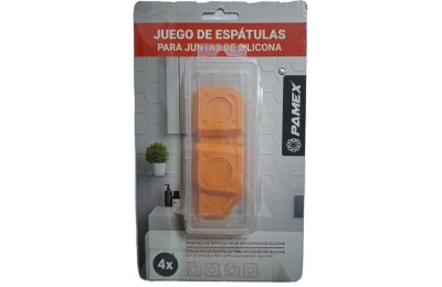 JUEGO  4 ESPATULAS JUNTAS SILICONA PAMEX