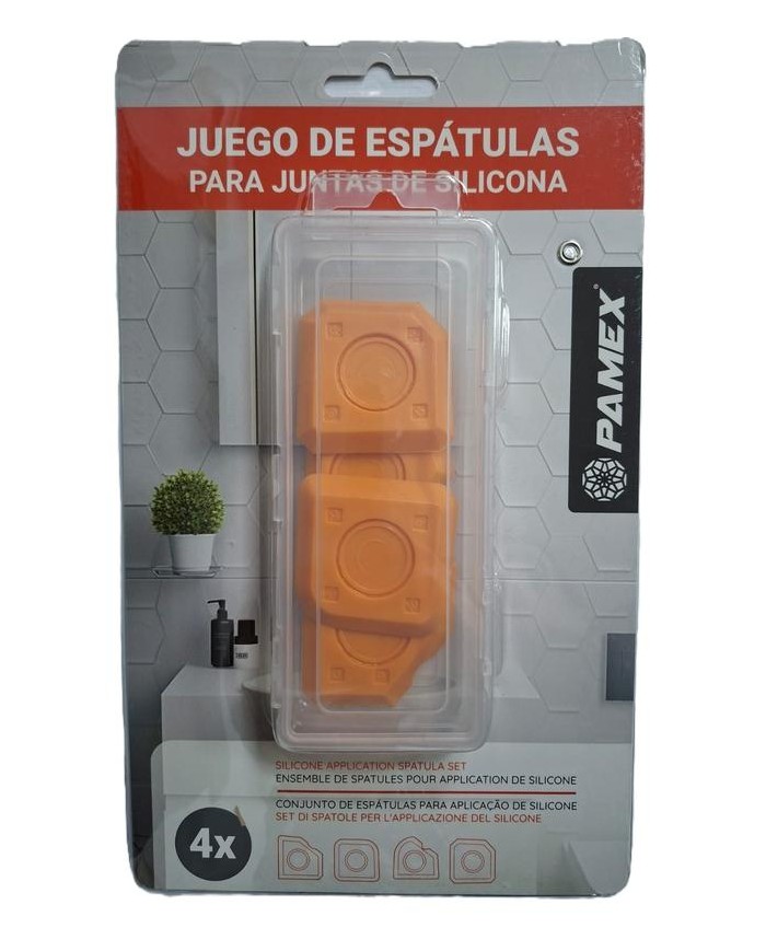 JUEGO  4 ESPATULAS JUNTAS SILICONA PAMEX
