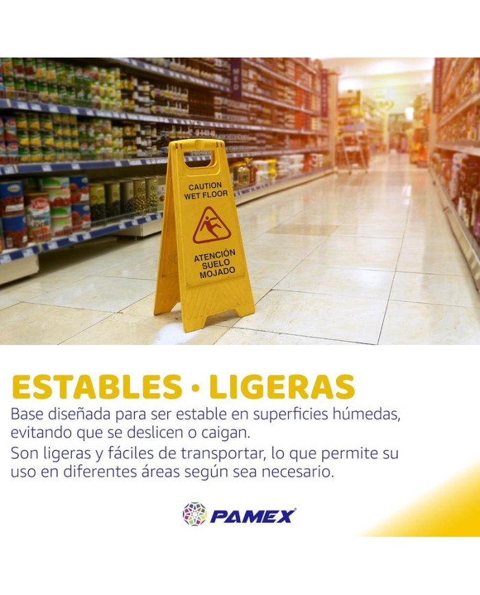 SEÑAL ADV. SUELO MOJADO (CAST/ING) PAMEX