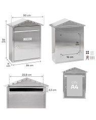 BUZON EXTERIOR ARREGUI VISIT 228X22MM. A/INOX.