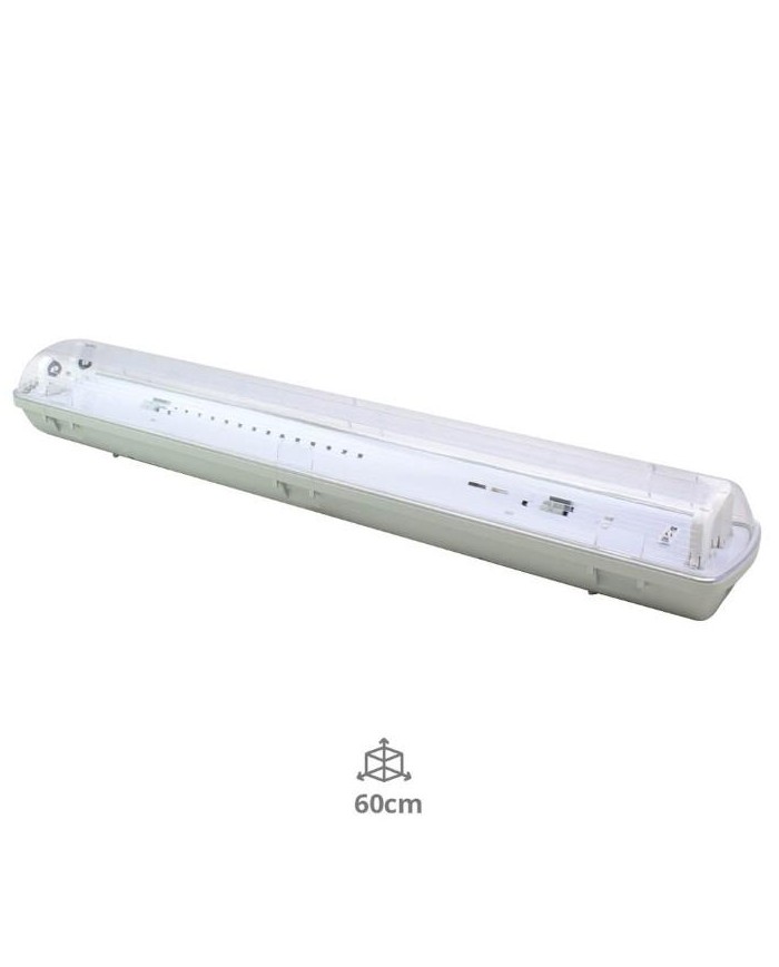 PANTALLA ESTANCA GSC 2 TUBOS LED T8 60CM