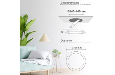 DOWN CIRC.EMPOT.GSC 12W 6500K BLANCO 16,