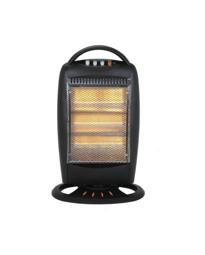 ESTUFA HALOGENA HAYDENT NEGRA SUELO POTENCIA 800W     MEDIDAS 290X140X485