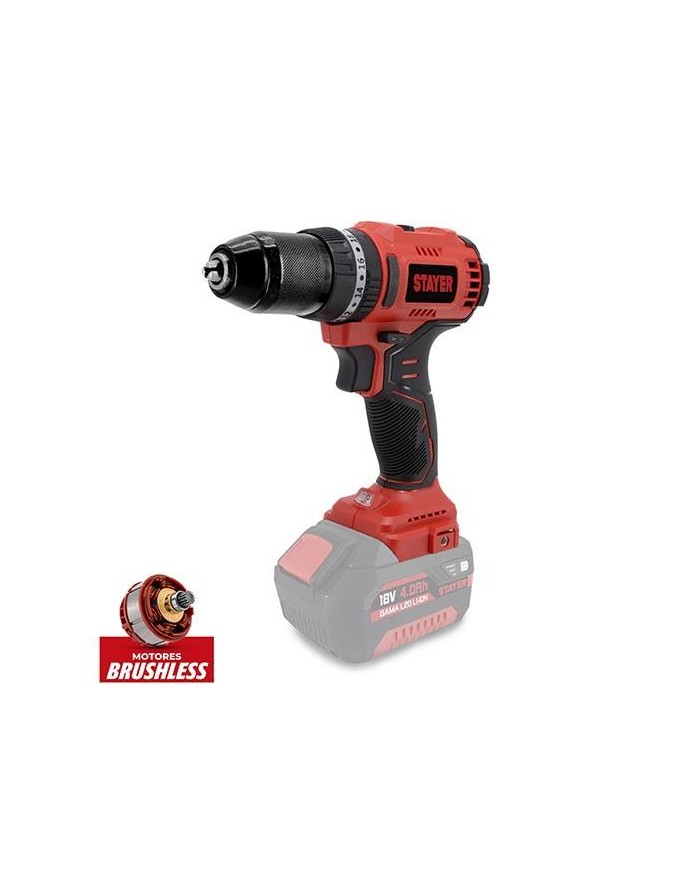TALADRO PERCUTOR STAYER 18V 2BAT S/ESCOB
