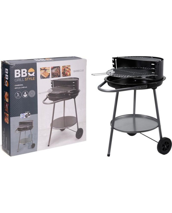 BARBACOA BBQ REDONDA ABIERTA 51X45X70CMS