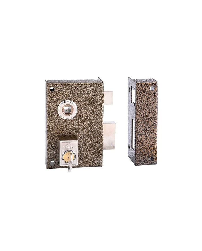 CERRADURA CVL ESMALTADA 156B-60 IZQUIERDA CILINDRO REDONDO