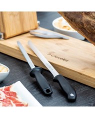 CUCHILLO JAMONERO Y CHAIRA 250MM.3CLAVEL