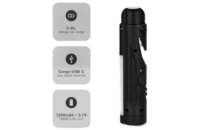 LINTERNA SEGURIDAD  1'2W. RECARGABLE GSC