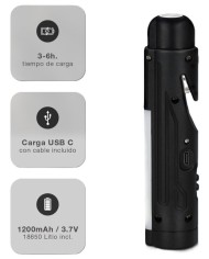 LINTERNA SEGURIDAD  1'2W. RECARGABLE GSC