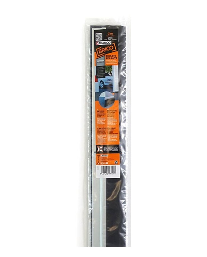BURLETE GARAJE ALUMINIO MIARCO PLATA 3MT