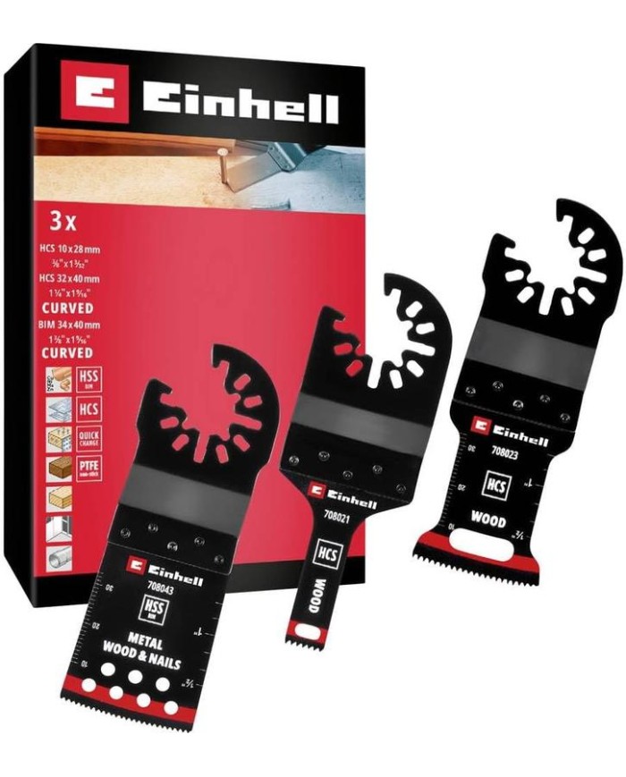 JUEGO 3 HOJAS CORTE EINHELL OSCILANTE