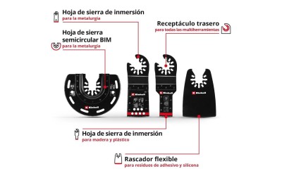 JUEGO 4 HOJAS CORTE EINHELL OSCILANTE