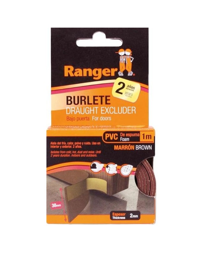 BURLETE B/PUERTA PVC EXPANDIDO MARRON 1M