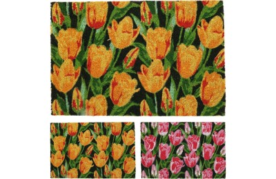 FELPUDO FIBRA TULIPANES KOOP 40X60CMS.