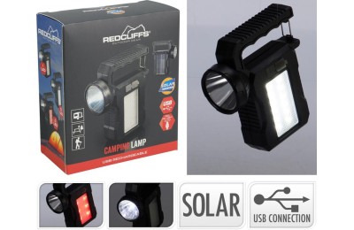 LINTERNA SOLAR REDCLIFFS CAMPING RECARG.