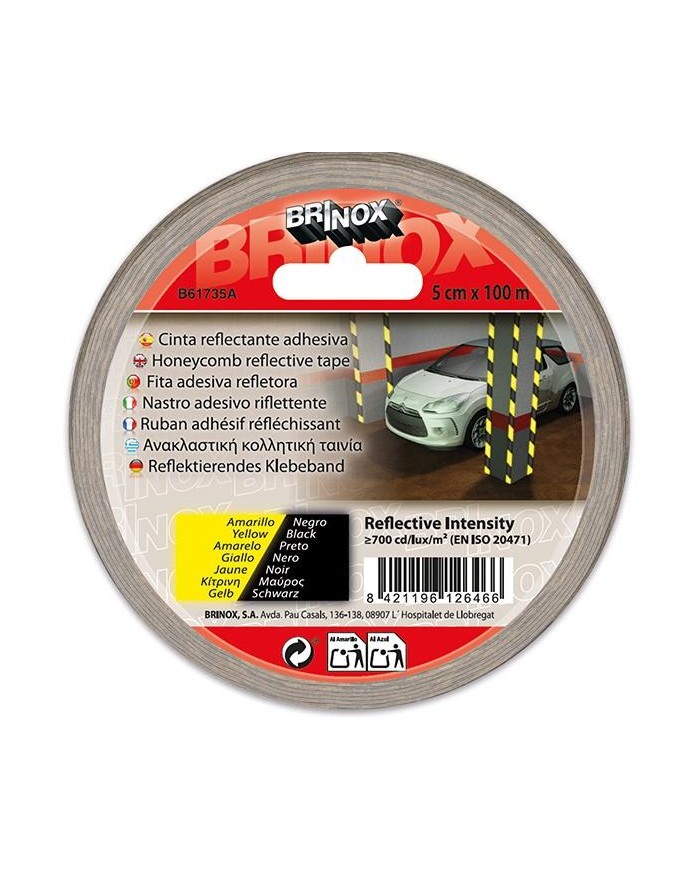 CINTA ADHESIVA BRINOX REF.NEG/AMA 5X10CM