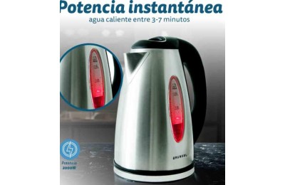 HERVIDOR AGUA INOX. GRUNKEL 1,6LT. 2000W