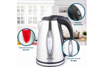 HERVIDOR AGUA INOX. GRUNKEL 1,6LT. 2000W