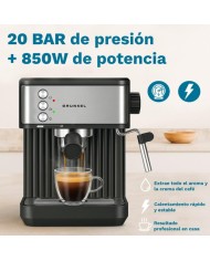 CAFETERA ESPRESO GRUNKEL 850W. 20B. NEGR