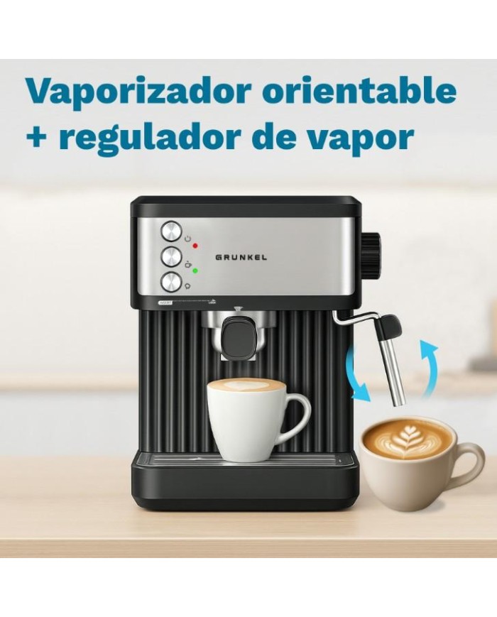 CAFETERA ESPRESO GRUNKEL 850W. 20B. NEGR