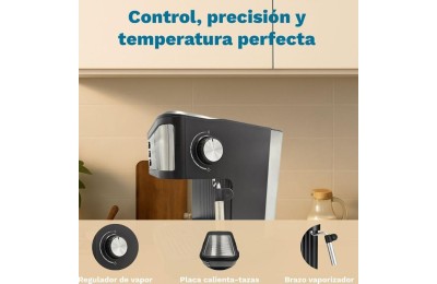 CAFETERA ESPRESO GRUNKEL 850W. 20B. NEGR