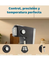 CAFETERA ESPRESO GRUNKEL 850W. 20B. NEGR