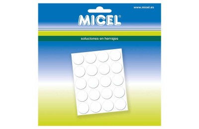 CUBRE TORNILLO MICEL BLANCO 13MM. 20PZS.