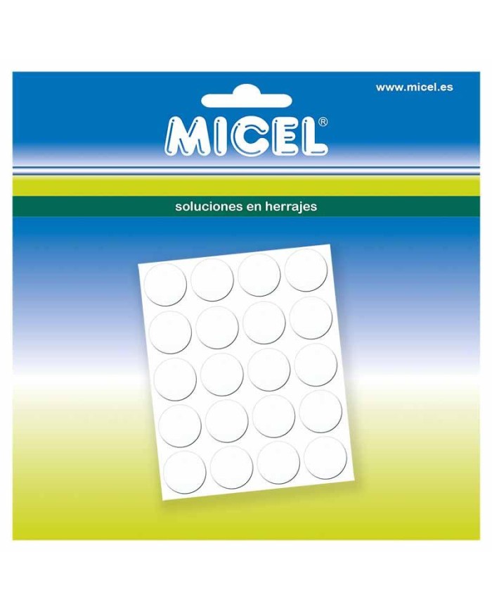 CUBRE TORNILLO MICEL BLANCO 13MM. 20PZS.