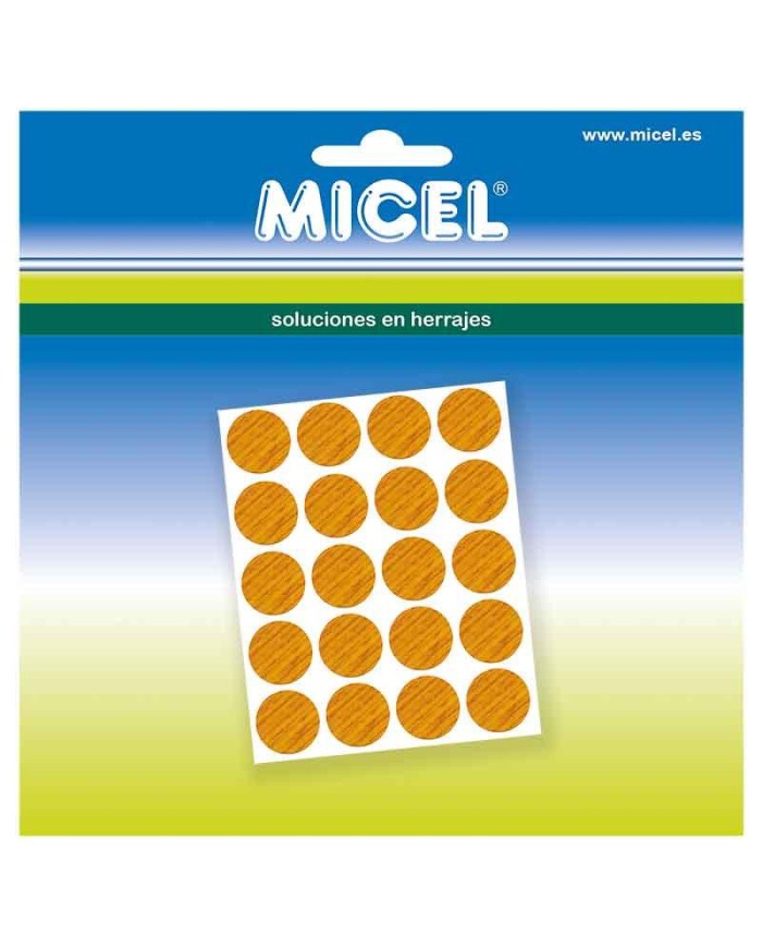 CUBRE TORNILLO MICEL ROBLE 13MM. 20PZS.