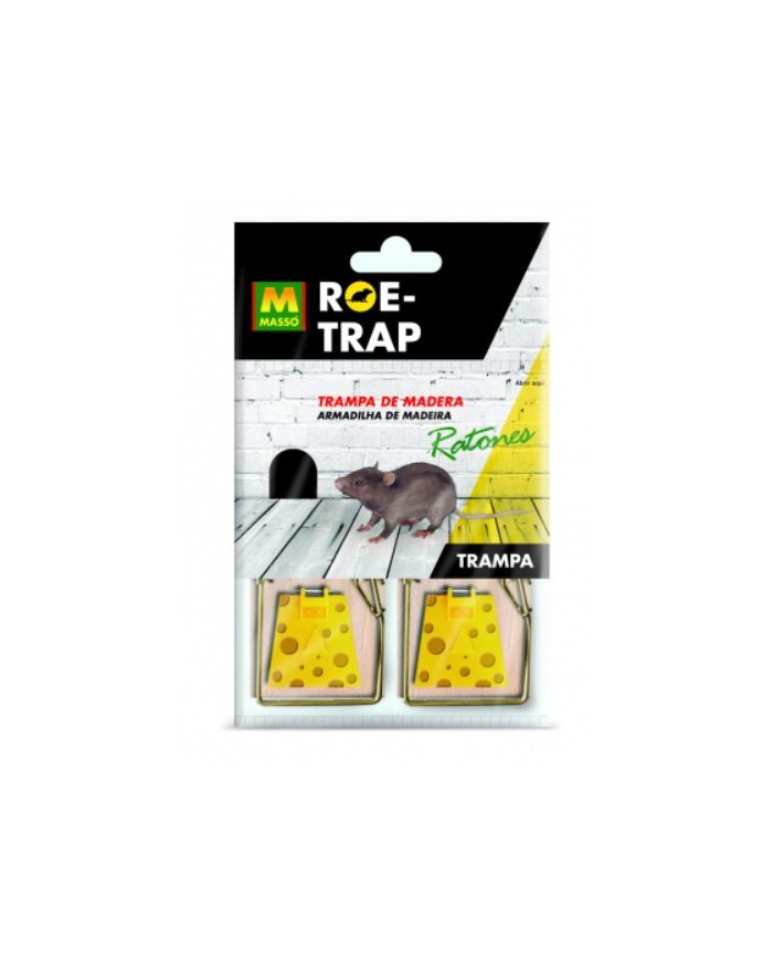TRAMPA MADERA RATONES MASSO ROE-TRAMP 2U
