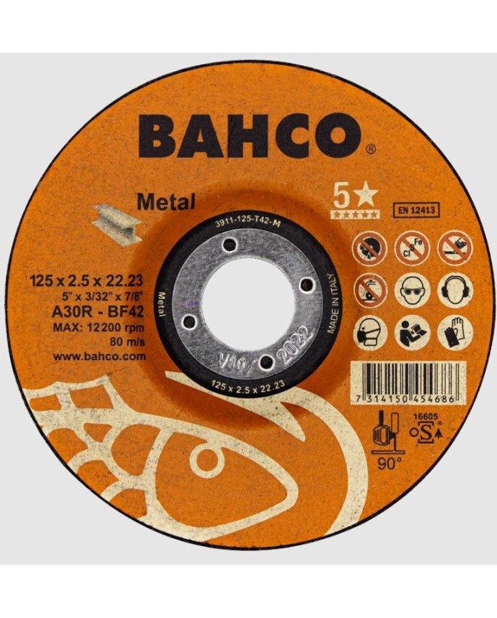 DISCO BAHCO CORTE METAL 115X2,5MM.A30R